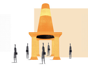 Illustration of orange traffic cone