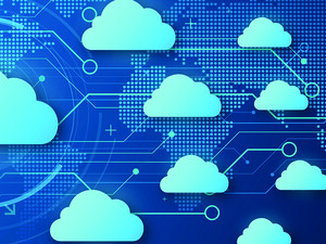 Blue image of several clouds