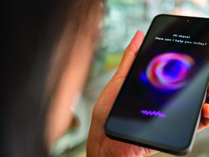 Person using AI chatbot