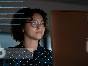 Person reviewing data