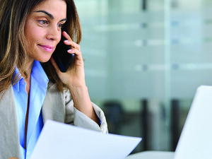 Person working at laptop
