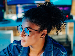 Person developing code
