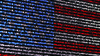 U.S. flag made of computer code