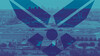 Air Force logo over the Pentagon