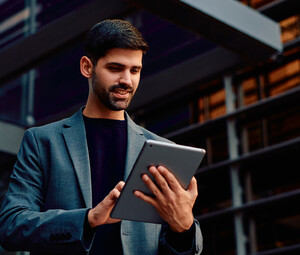 Person using tablet
